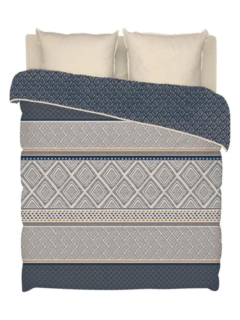 Bleu Câlin   Couette imprimée chaude Ethnique   Beige