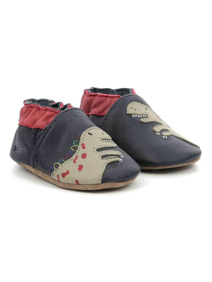 Chaussons Cuir Cretace Star Bleu marine