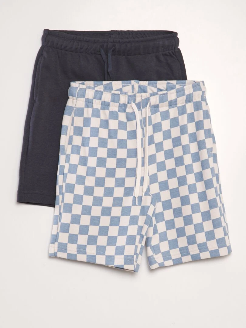 Lot de 2 shorts en molleton fin Bleu