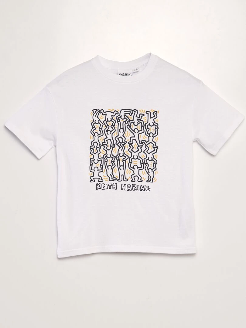 T shirt 'Keith Haring' à col rond Blanc