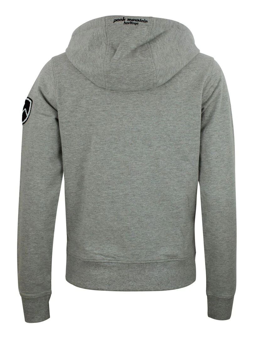 Sweat zippé à capuche femme ACLARA Gris clair