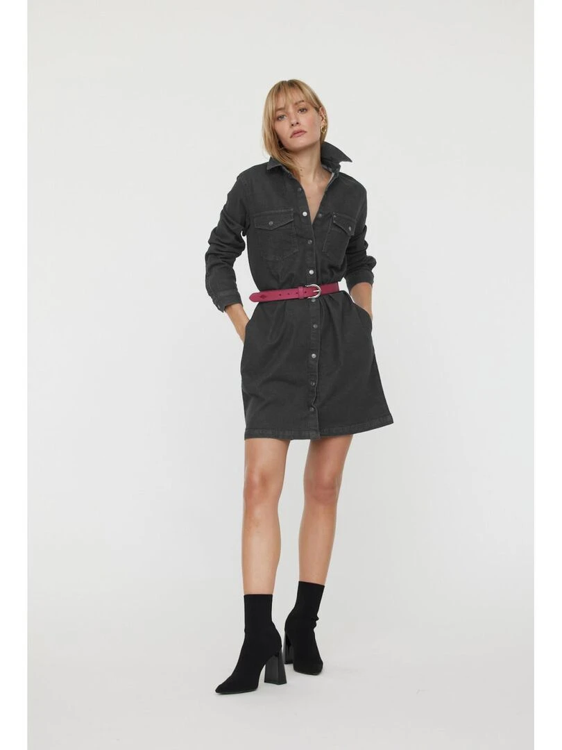 Lee Cooper   Robe manches longues coton regular LOUISON   Gris