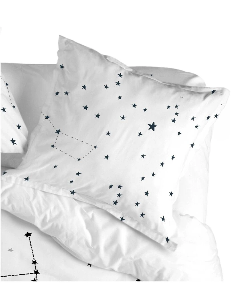 Taie d'oreiller Constellation "Happyfriday"   Blanc