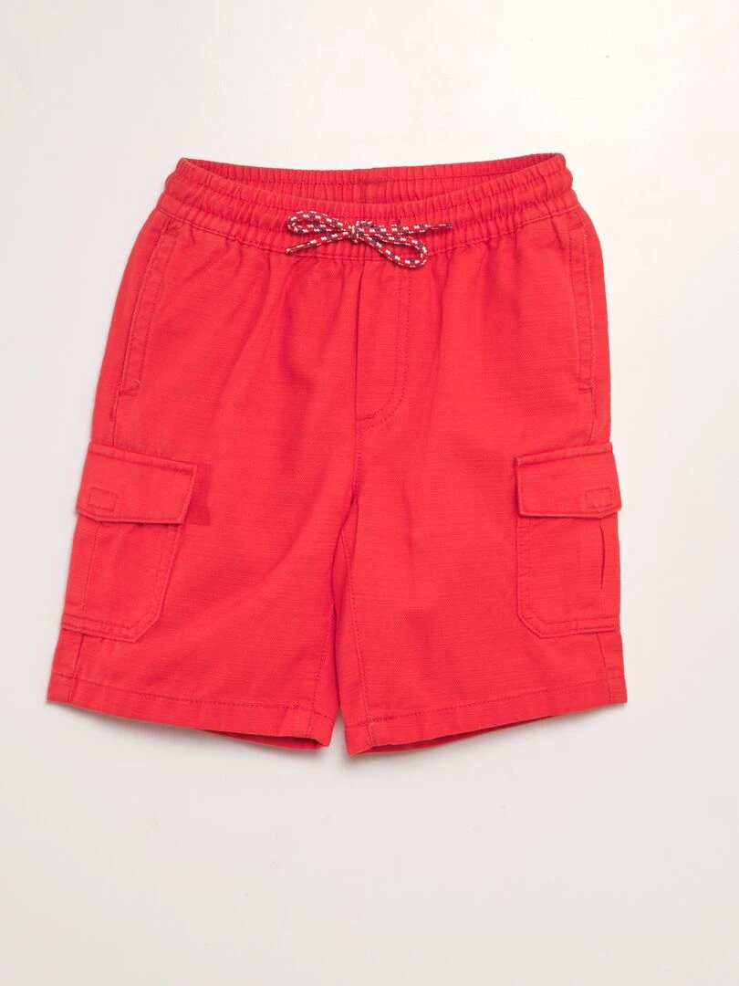 Short avec poches sur les côtés Rouge