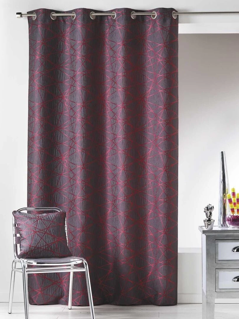 Rideau en Jacquard à Imprimés Design Bordeaux