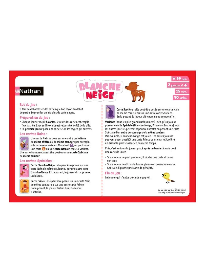 Jeu de cartes Blanche Neige   N/A