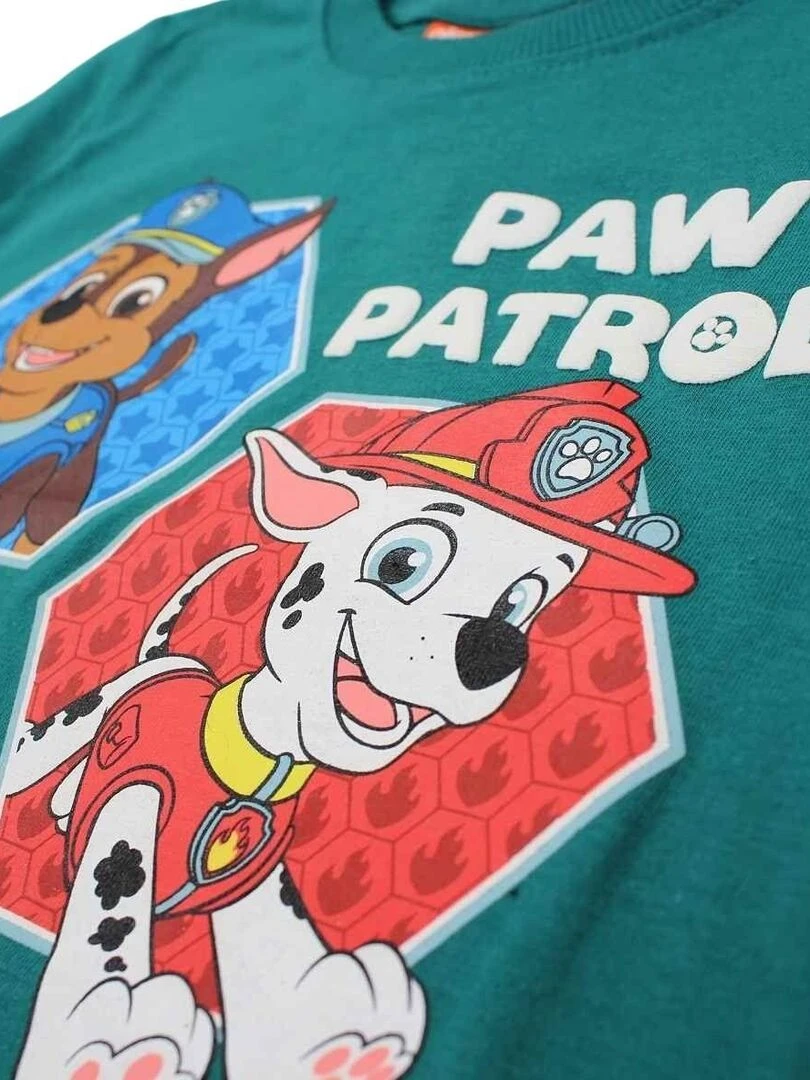 La Pat' Patrouille   T shirt garçon imprimé La Pat' Patrouille en coton   Vert