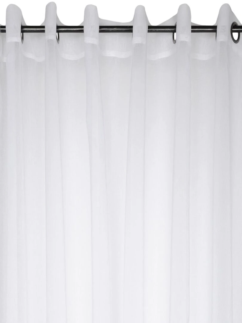 Voilage uni à oeillets   Blanc