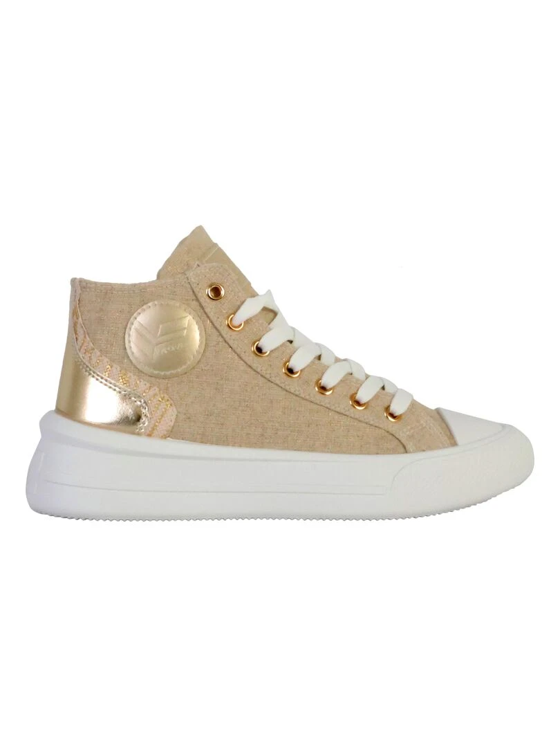 Basket Montante à Lacets Kaporal Camelia Beige