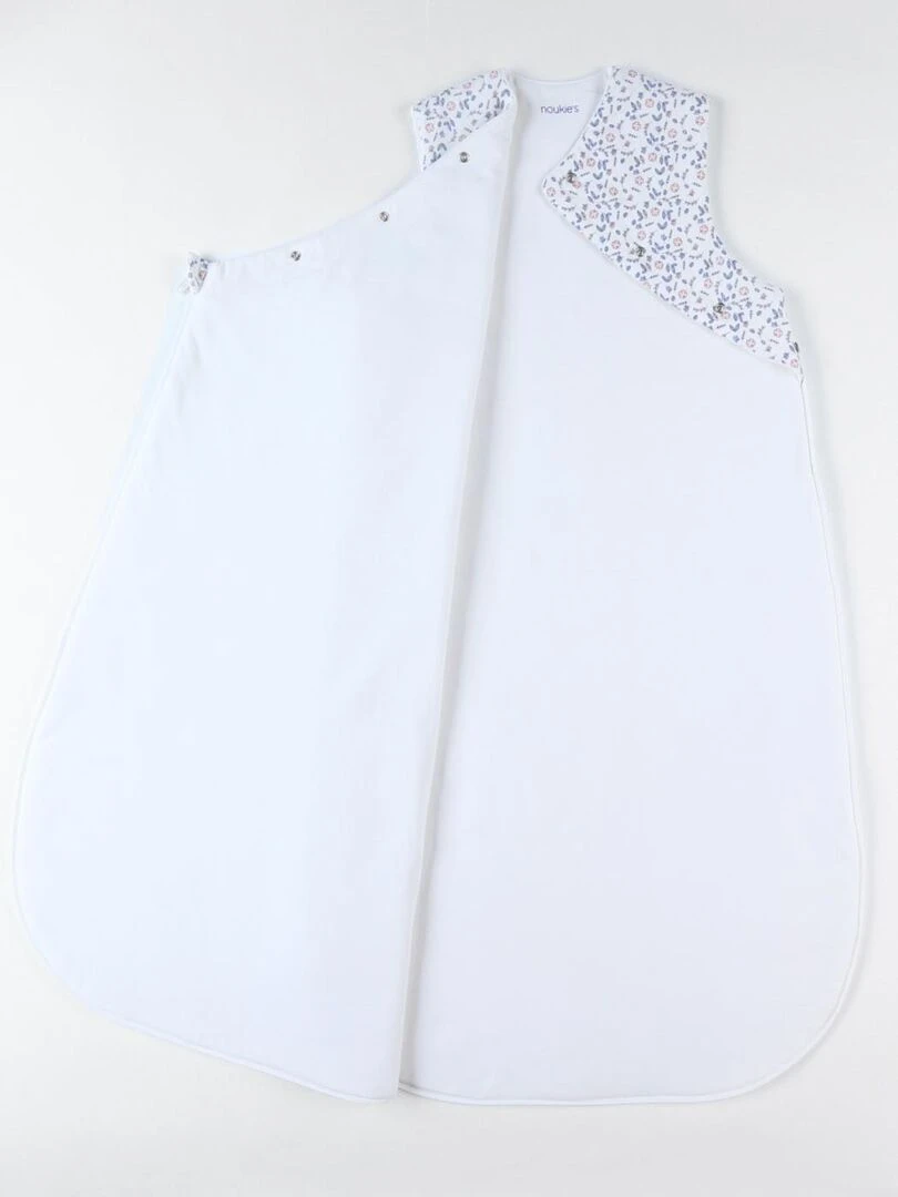 Gigoteuse 90 cm fleurie en jersey écru/bleu clair Noukie's Bleu