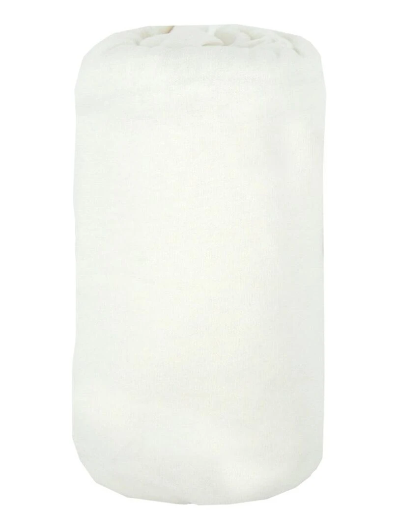 Drap housse 60x120x15 cm bio   Blanc   Blanc