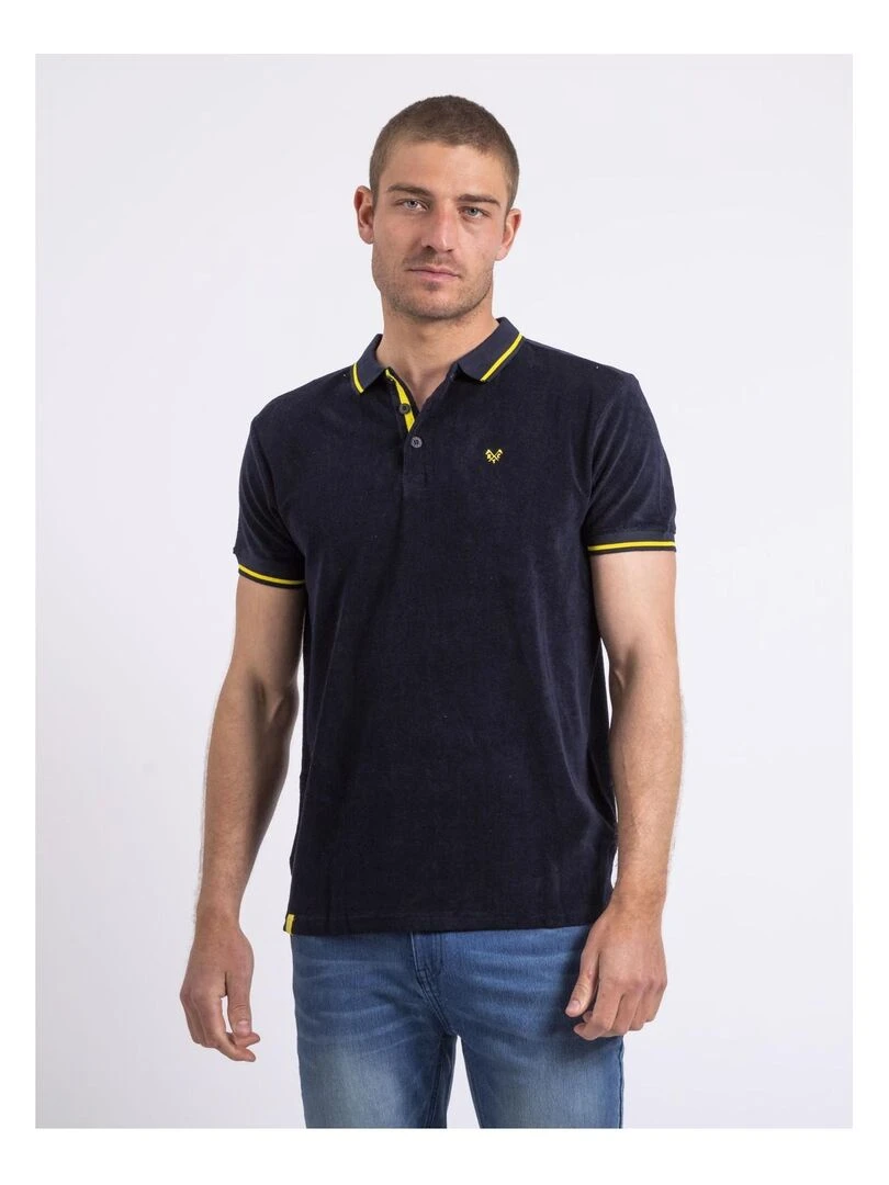Polo manches courtes PAMEDI Bleu marine