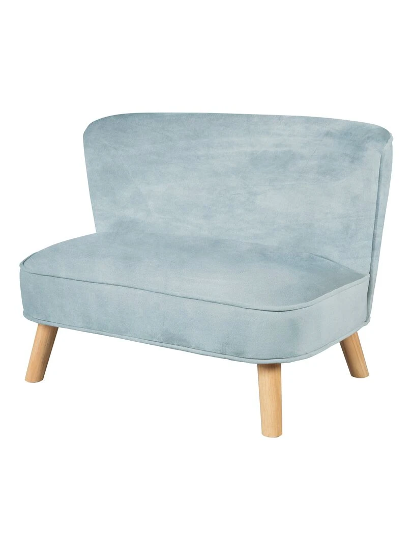 ROBA Canapé en Velours "Lil Sofa" Scandinave 2 Places Fauteuil Rétro pour Garçons Bleu Clair Bleu clair