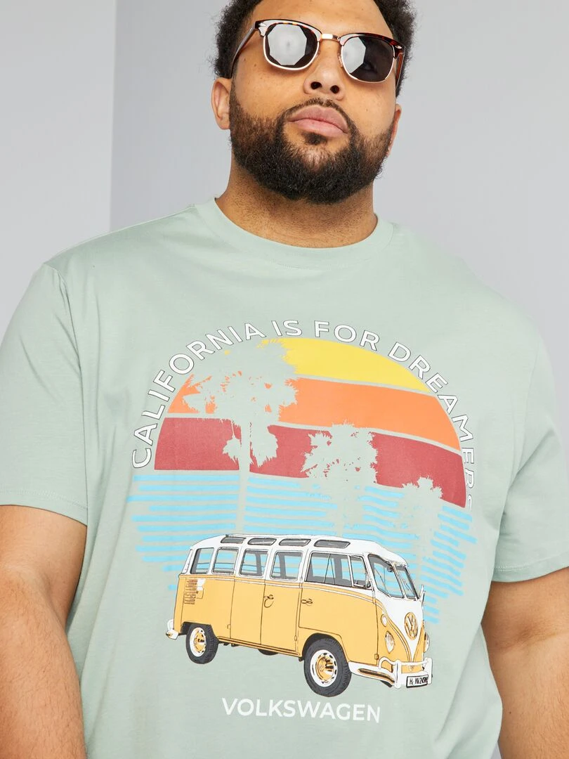 T shirt imprimé 'California'   Vert