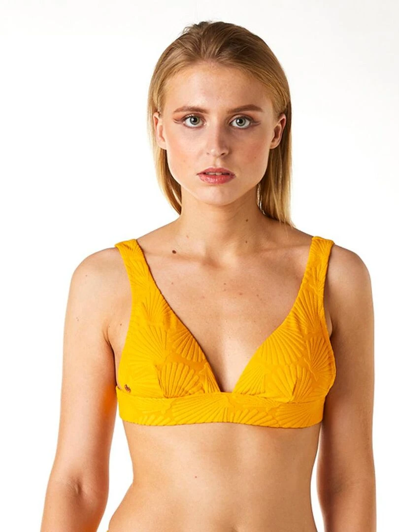 Haut de maillot triangle VOYAGE   Brigitte Bardot Bain   Jaune