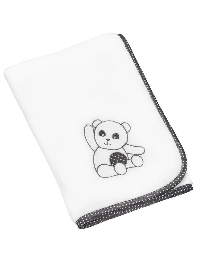 Couverture bébé 75x100cm en polyester blanc SAUTHON Blanc