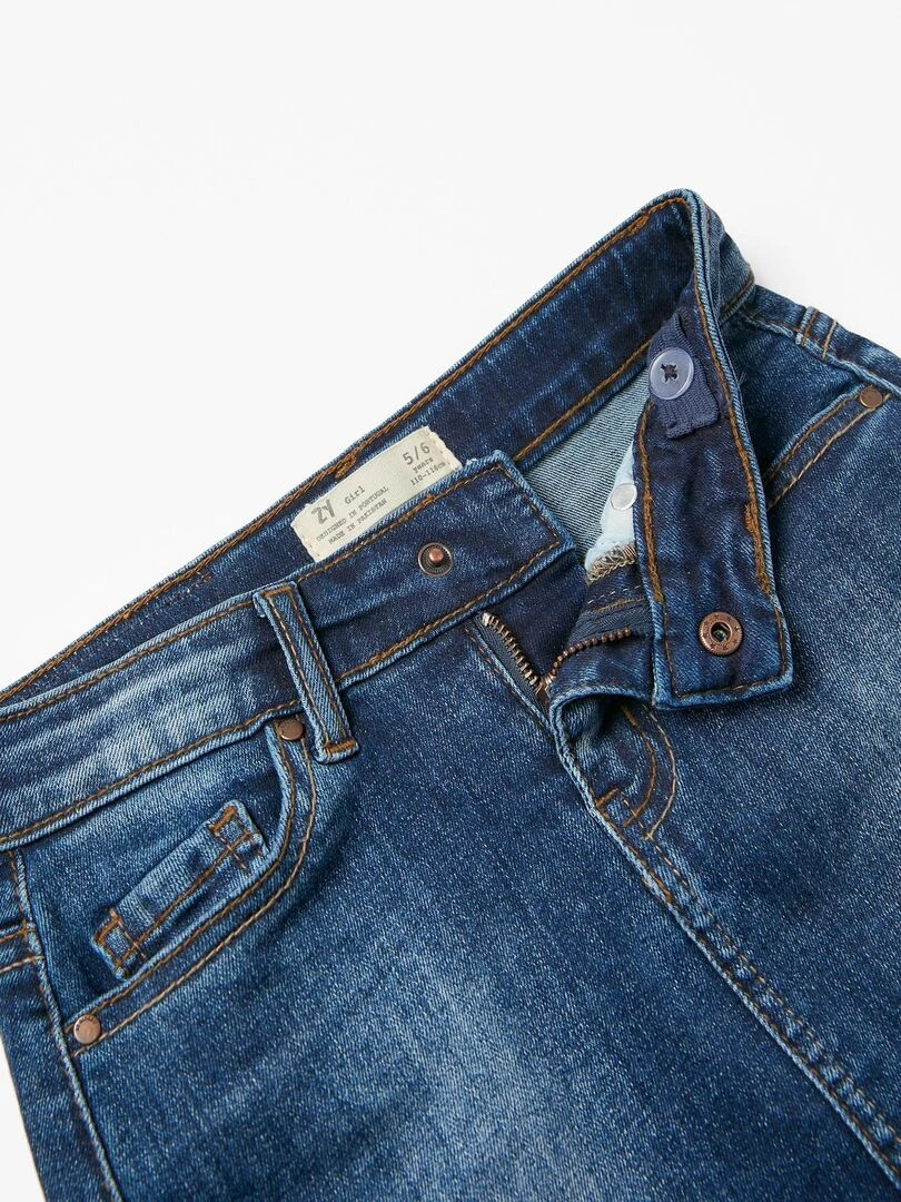 Jupe en Denim de Coton Fille  READY PLAYER   Bleu