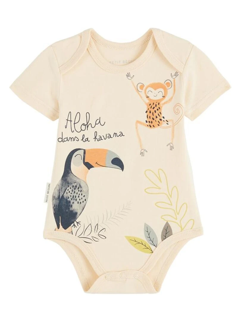 Lot de 2 bodies bébé manches courtes Aloha Havana Bleu