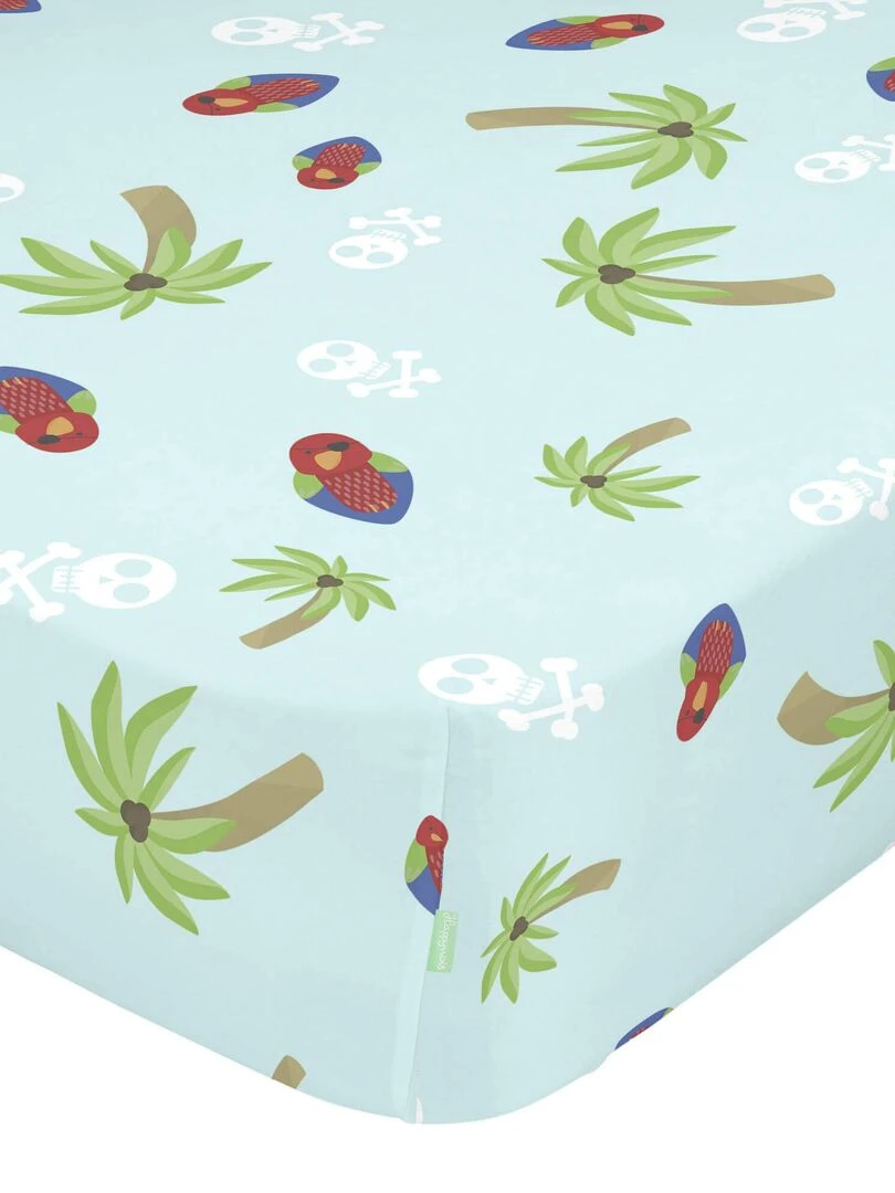 Drap housse Pirata "Happyfriday" Blanc