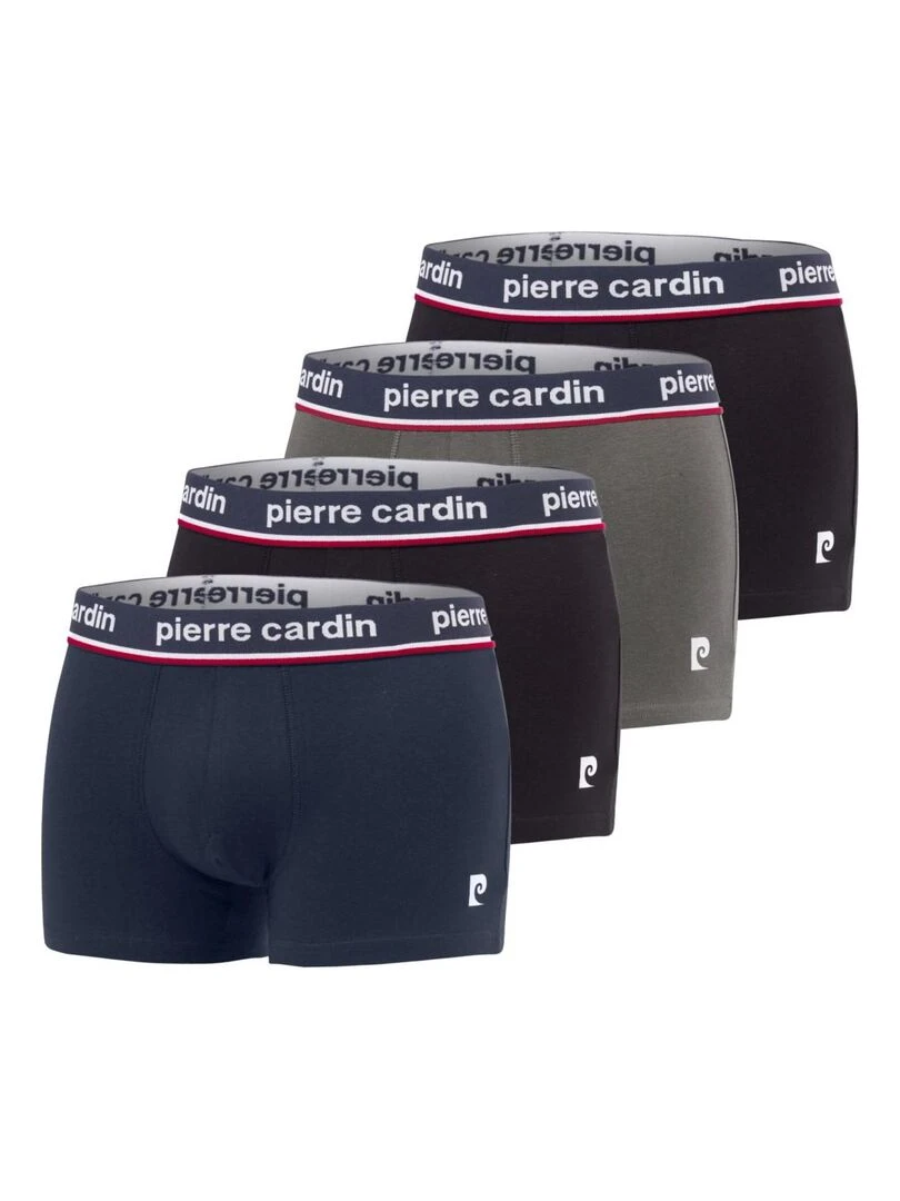 Lot de 4 boxers homme en coton French Pierrecardin Noir