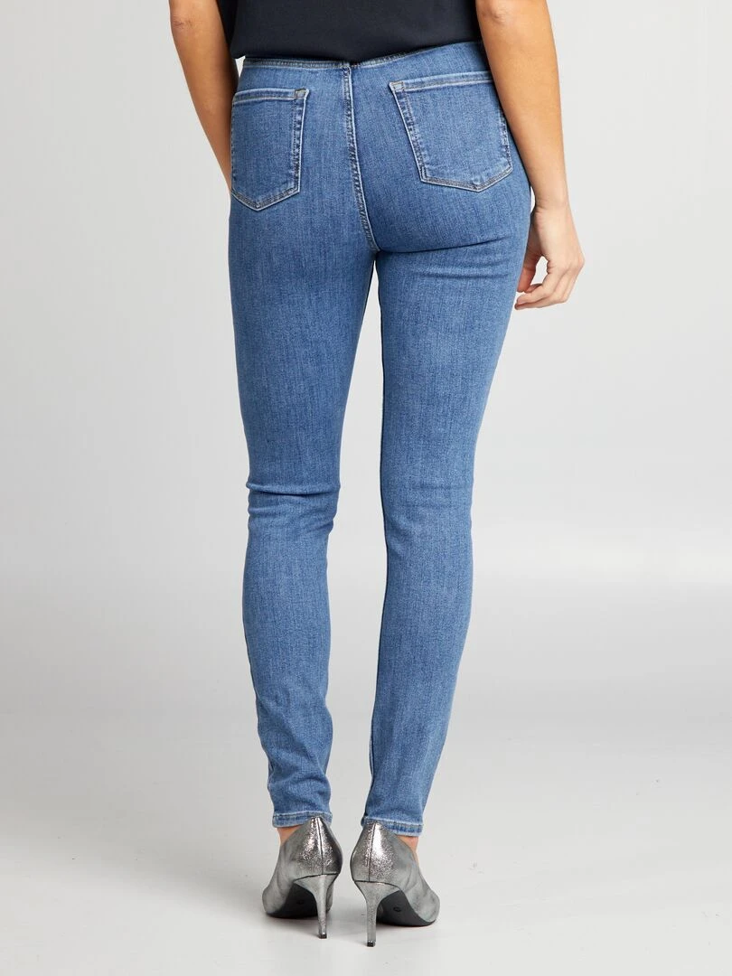 Jean skinny taille haute   Bleu