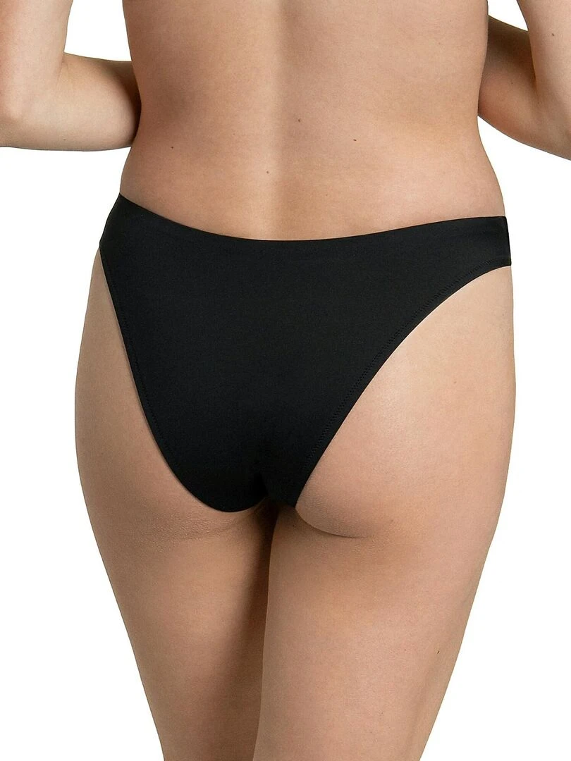 Bas maillot slip de bain échancré Guaraja noir Noir
