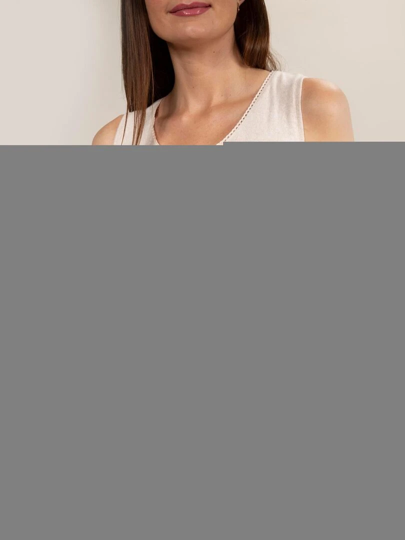 Débardeur Femme Beige   Beige