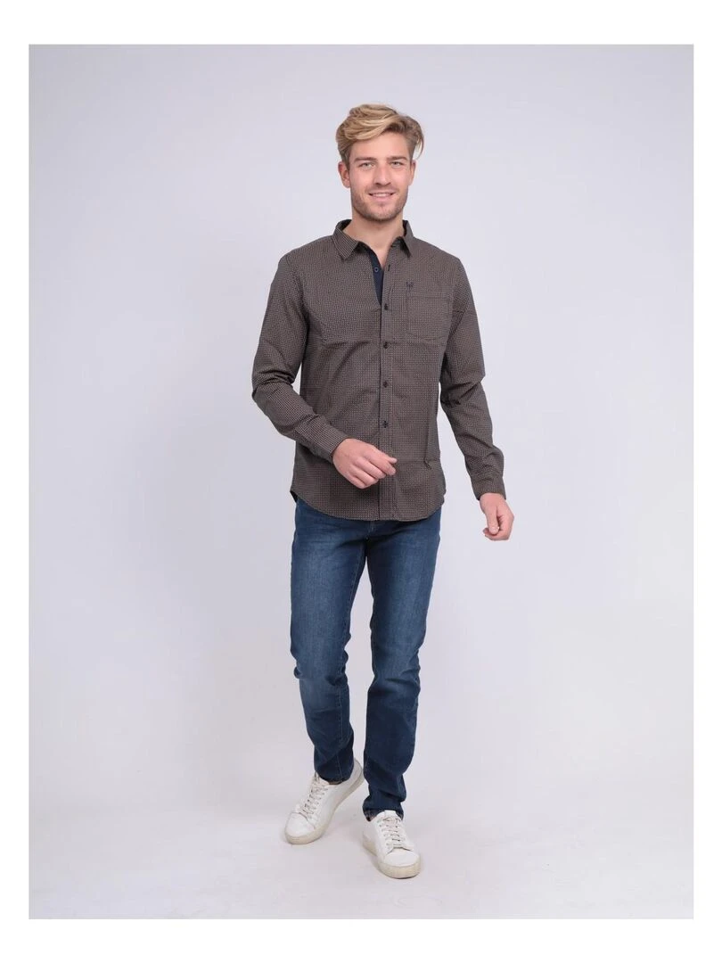 Chemise manches longues TORNADE   Bleu marine