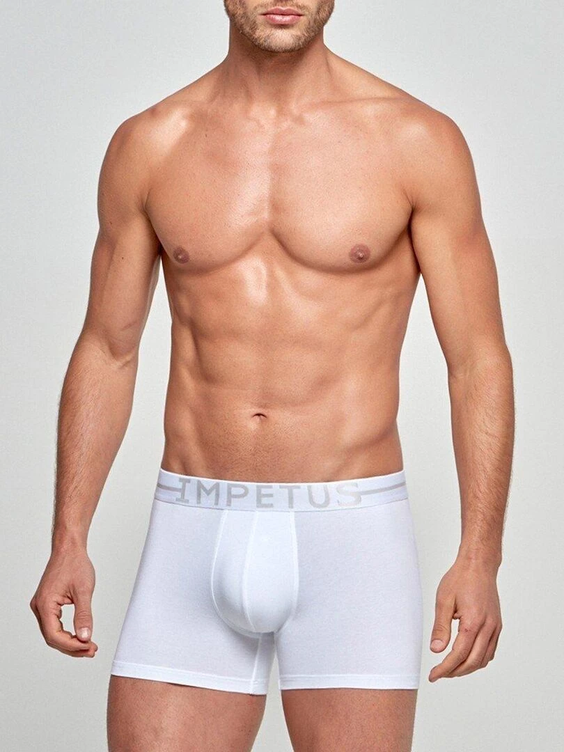 Boxer coton stretch Essentials Blanc