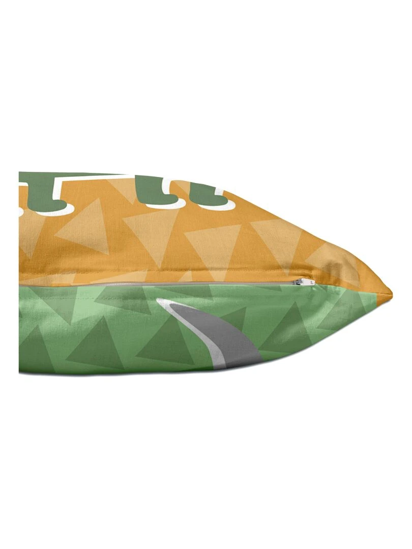 Housse de coussin Happydino "Happyfriday"   Blanc