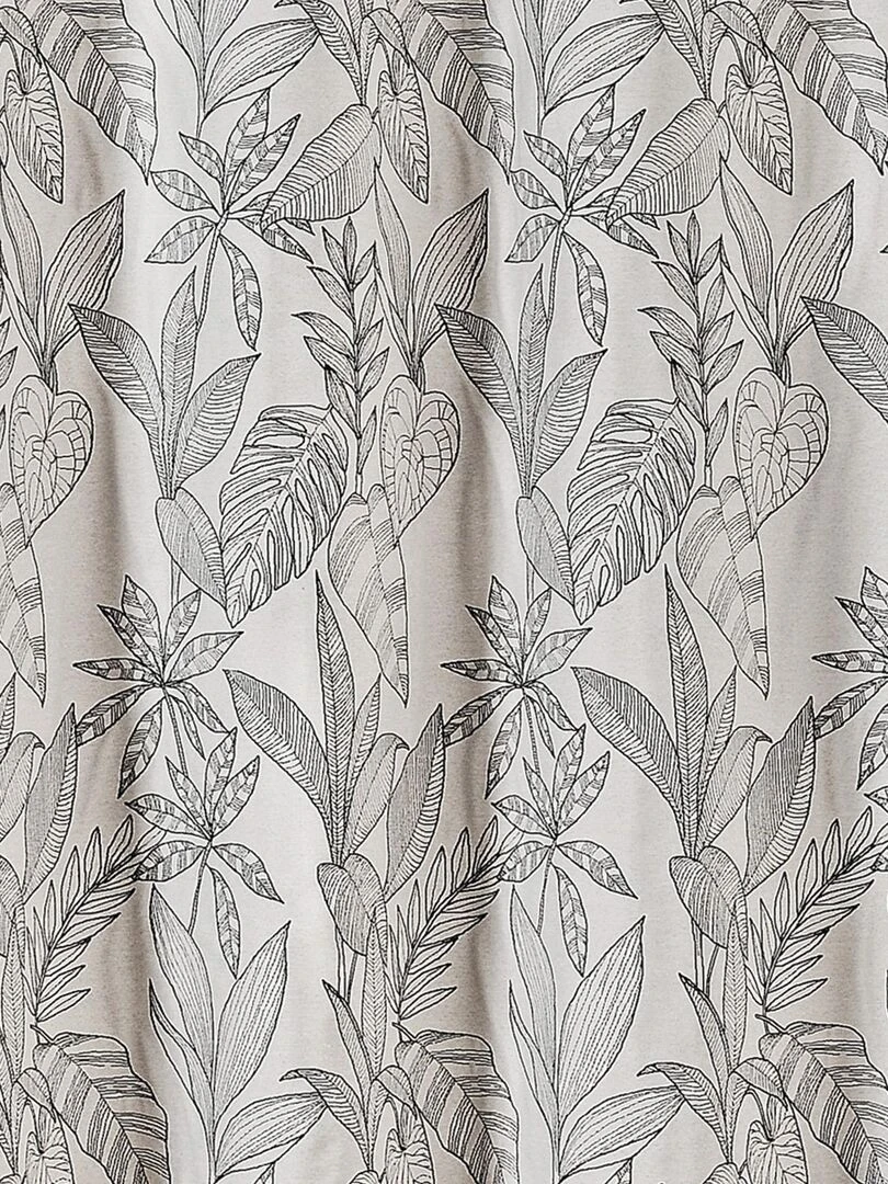 Rideau aux feuilles stylisées   Beige