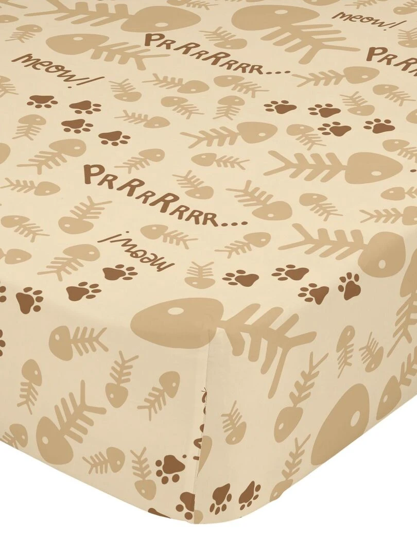 Drap housse Little birds "Happyfriday"   Blanc