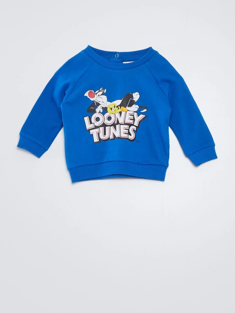 Sweat 'Sylvestre et Titi' 'Looney tunes' Bleu