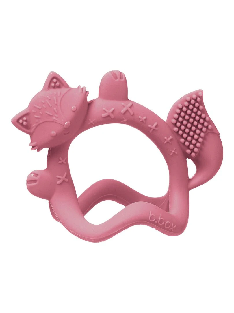 Jouet bracelet de dentition Renard Vieux rose