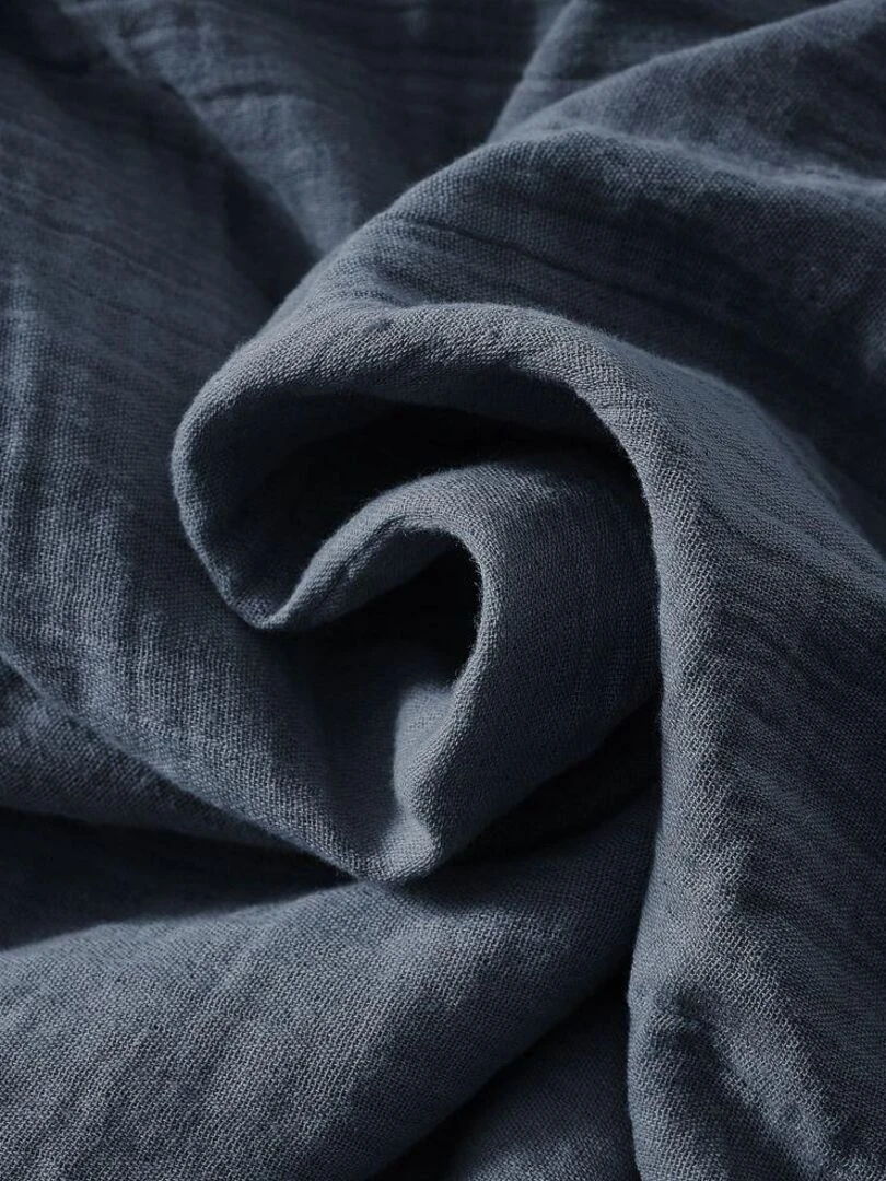 Housse de couette en double Gaze de coton   Bleu nuit