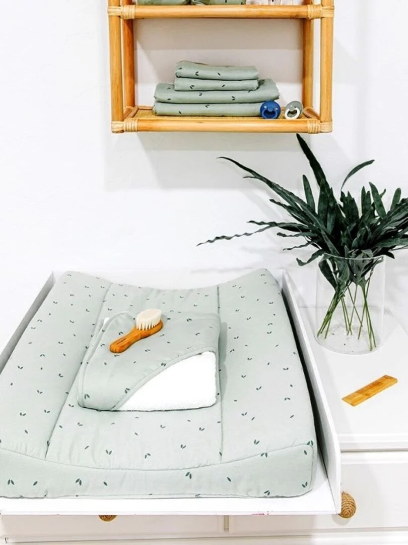 Matelas à Langer et Housse Bio Organic Green Vert