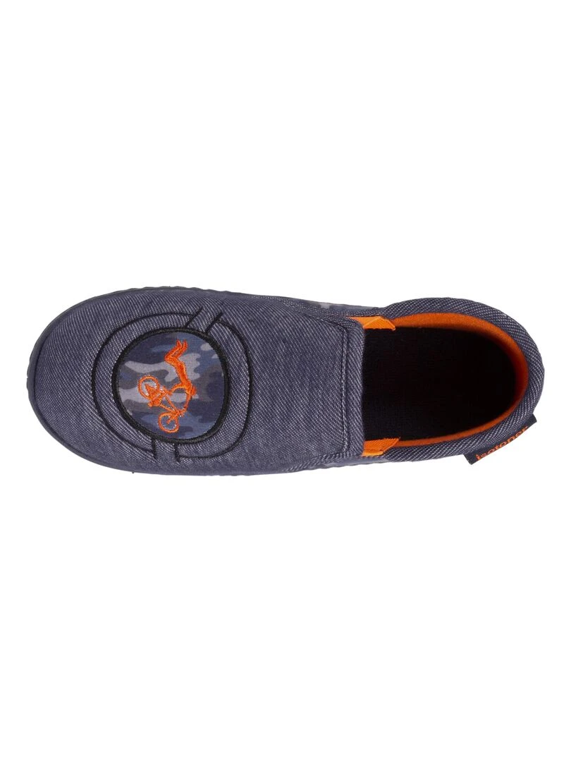 Chaussons mocassins Enfant Denim Vélo Bleu