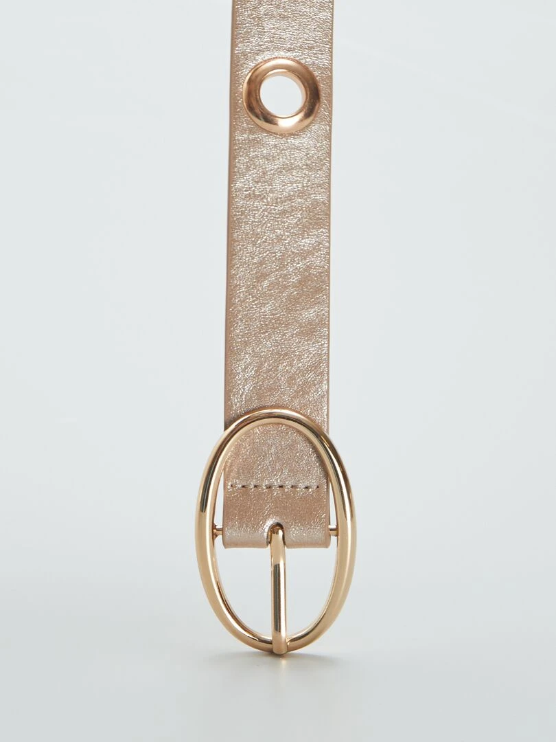 Ceinture métallique à œillets Jaune