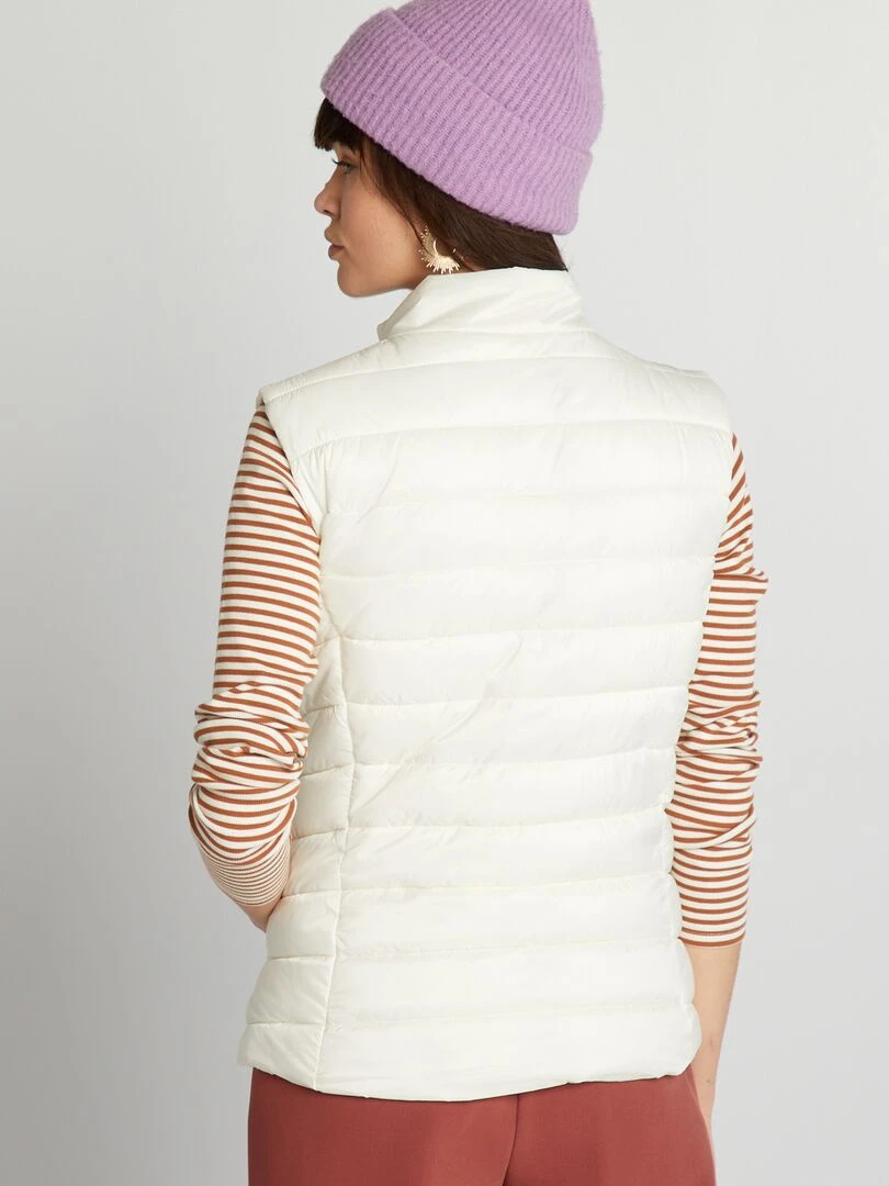 Doudoune sans manches   blanc