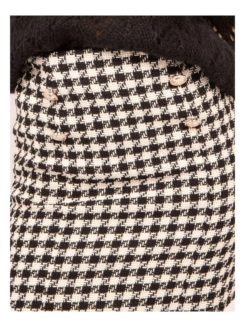 Jupe courte motifs XAMAS   Noir