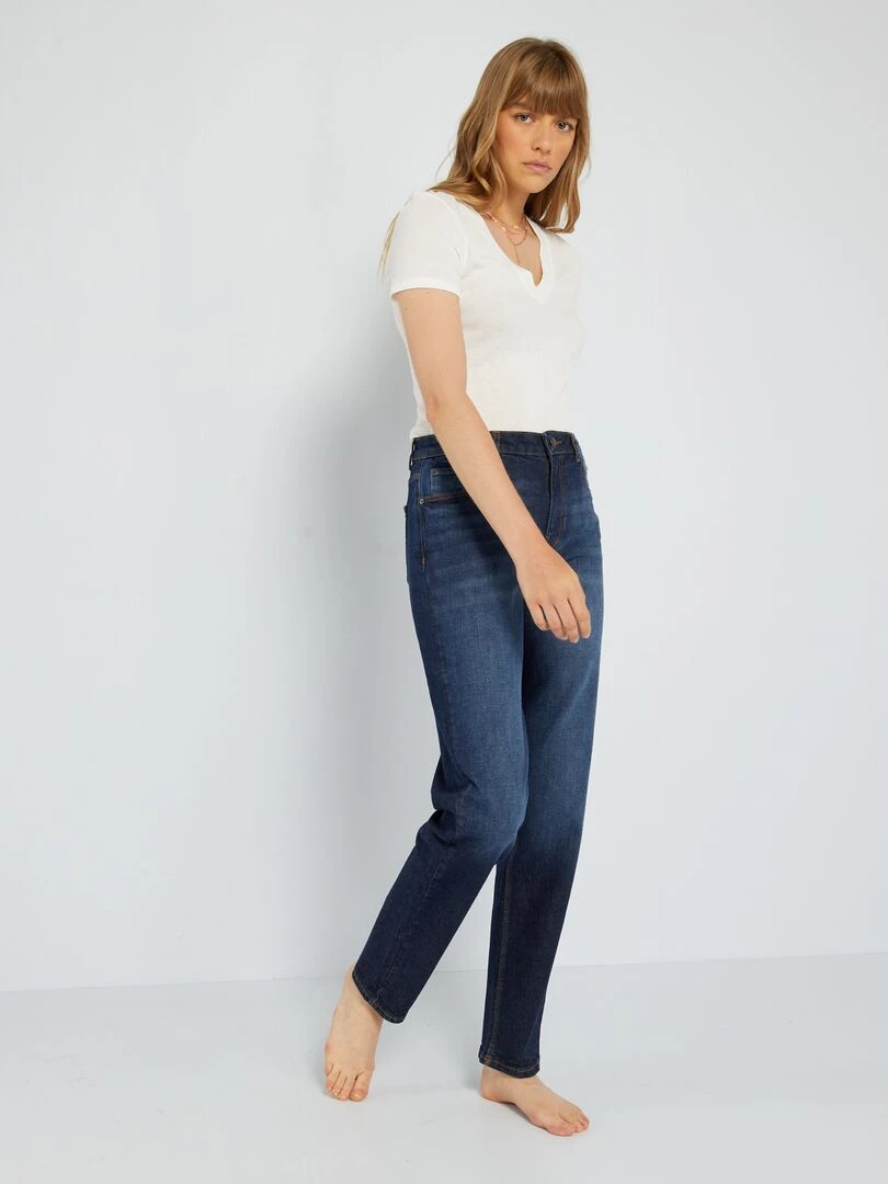 Jean regular taille haute L28 Brut