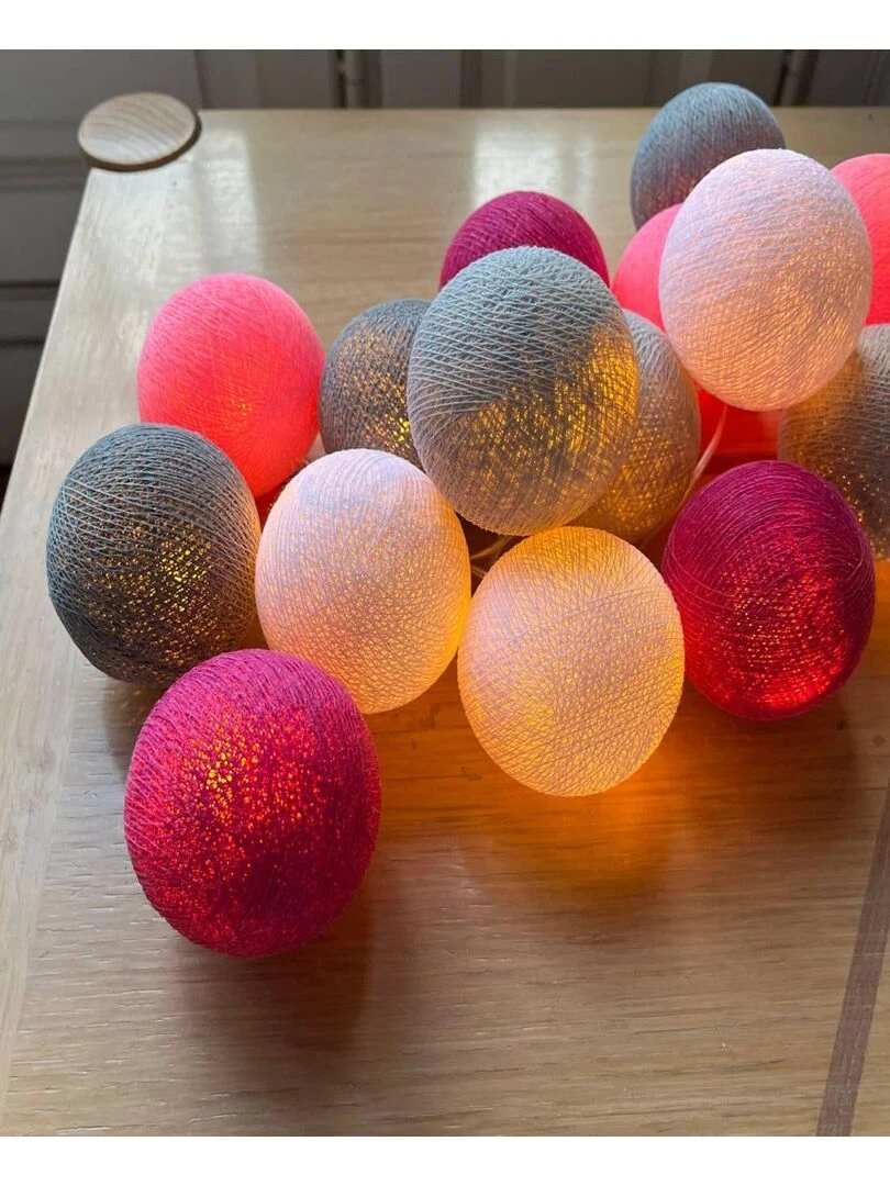 Les Demoiselles   Guirlande LED avec télécommande   Rose pâle