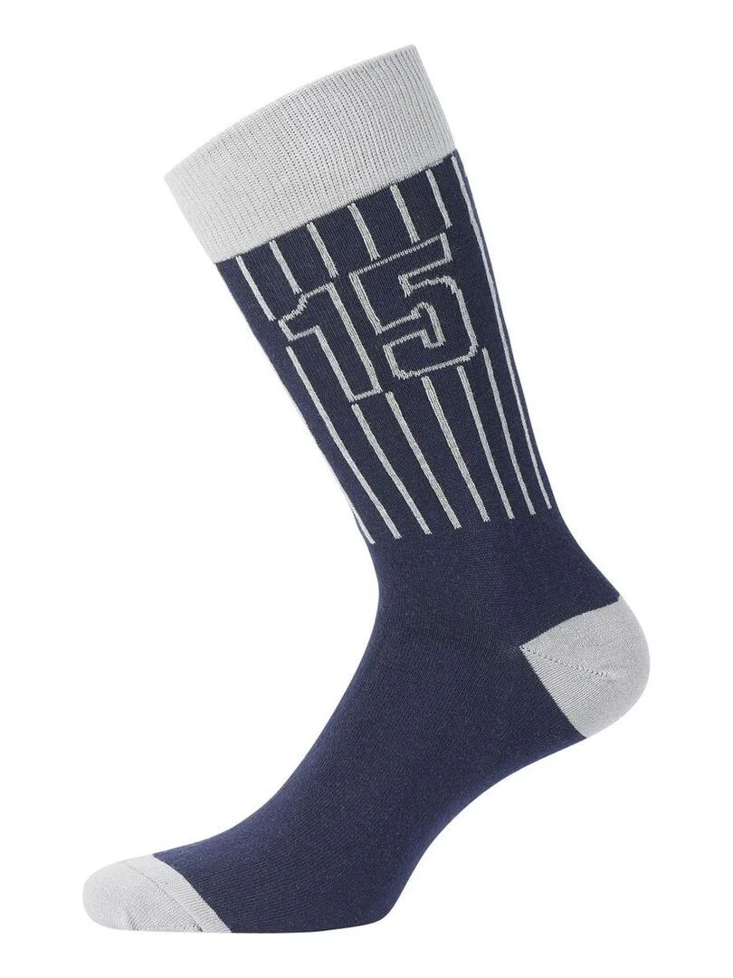 Lot de 6 Paires de Chaussettes de ville coton homme Serge Blanco   Bleu