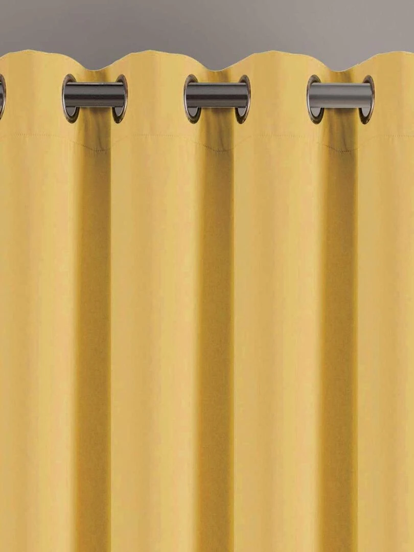 Rideau occultant pour chambre et salon Jaune moutarde