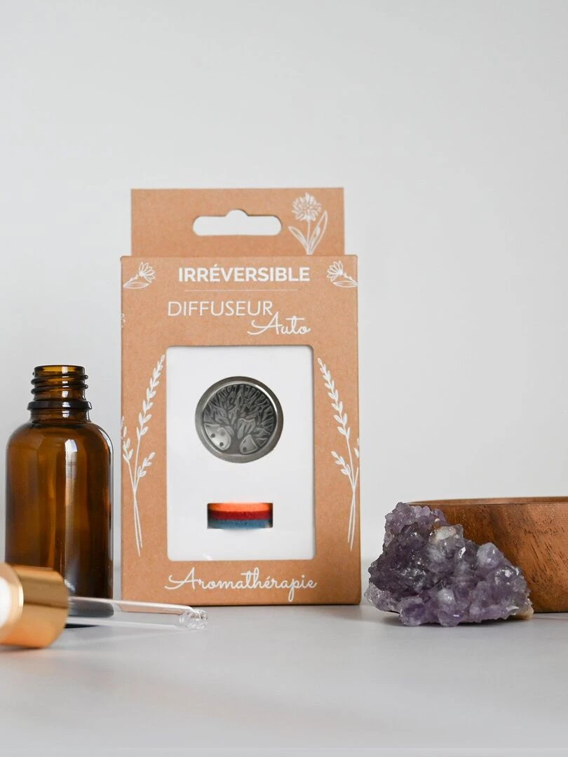 Bijou diffuseur   Aromathérapie Voiture : Élégance et Voyage Sensoriel   Arbre de vie   Gris