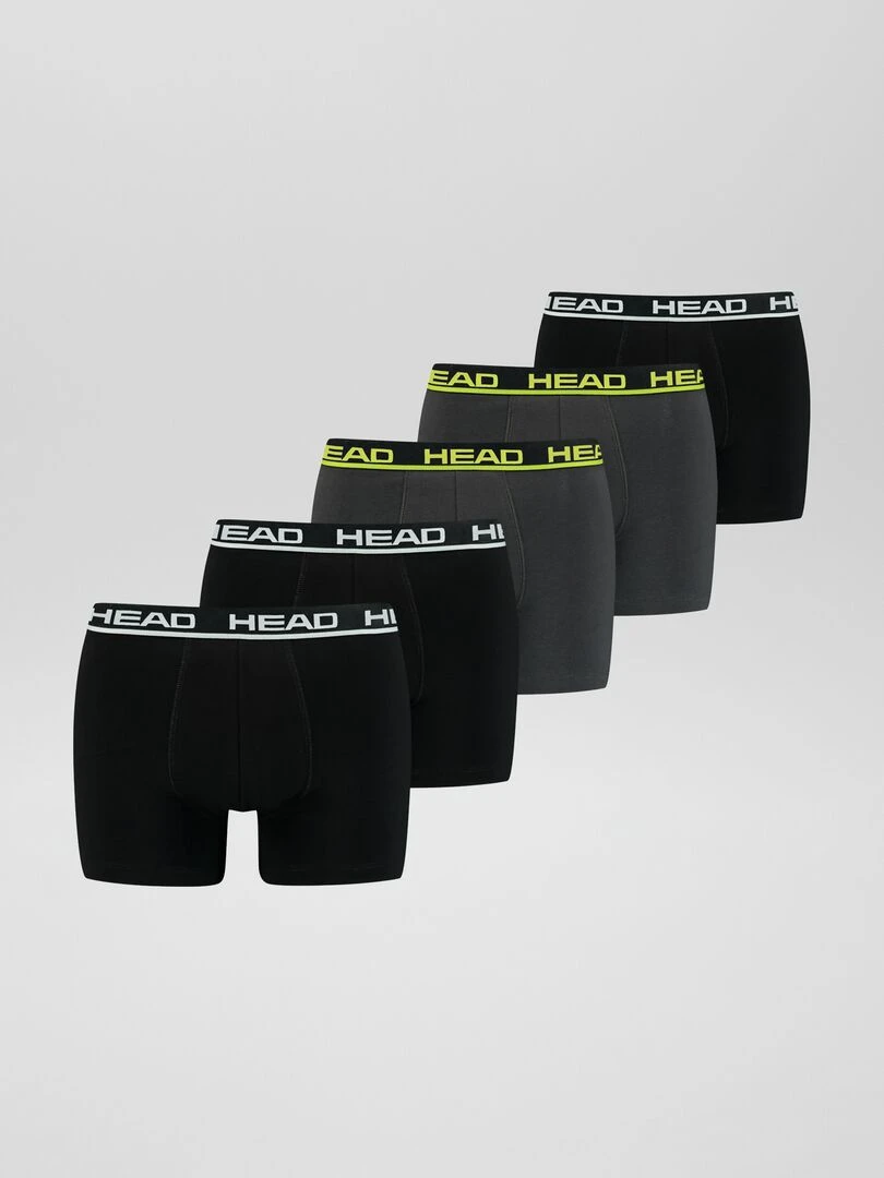 Lot de 5 boxers 'Puma' Noir/gris