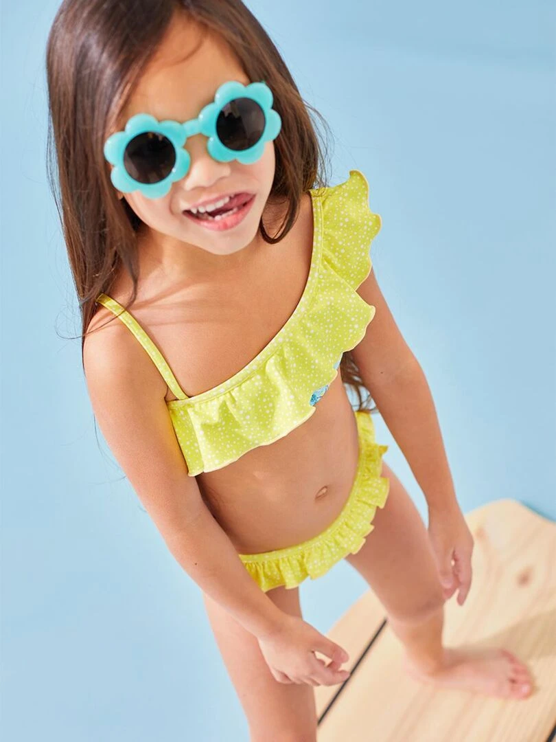 Bikini à imprimés aqua/citron Archimède Bleu