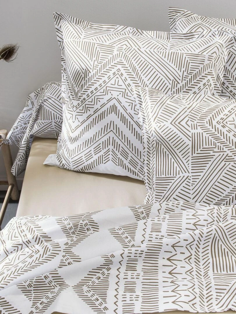 Drap plat imprimé Ramatuelle Beige clair