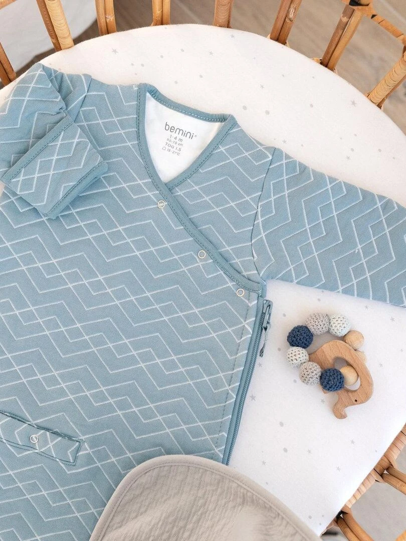 Bemini Gigoteuse  avec moufles Quilted jersey   Bleu foncé