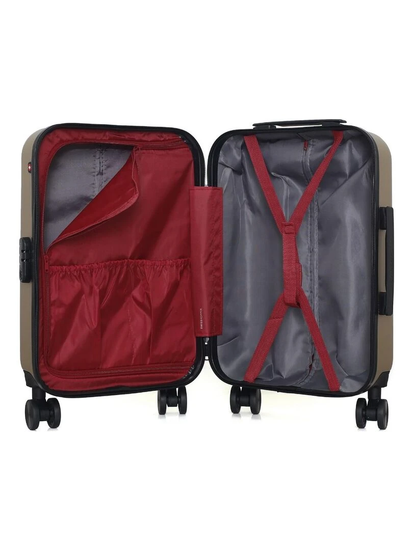 SWISS KOPPER   VALISE CABINE ABS ZURICH 4 ROUES 55 CM   Beige
